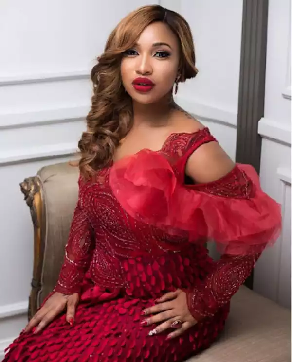 Nollywood Actress, Tonto Dikeh Looks Stunning In Red Dress